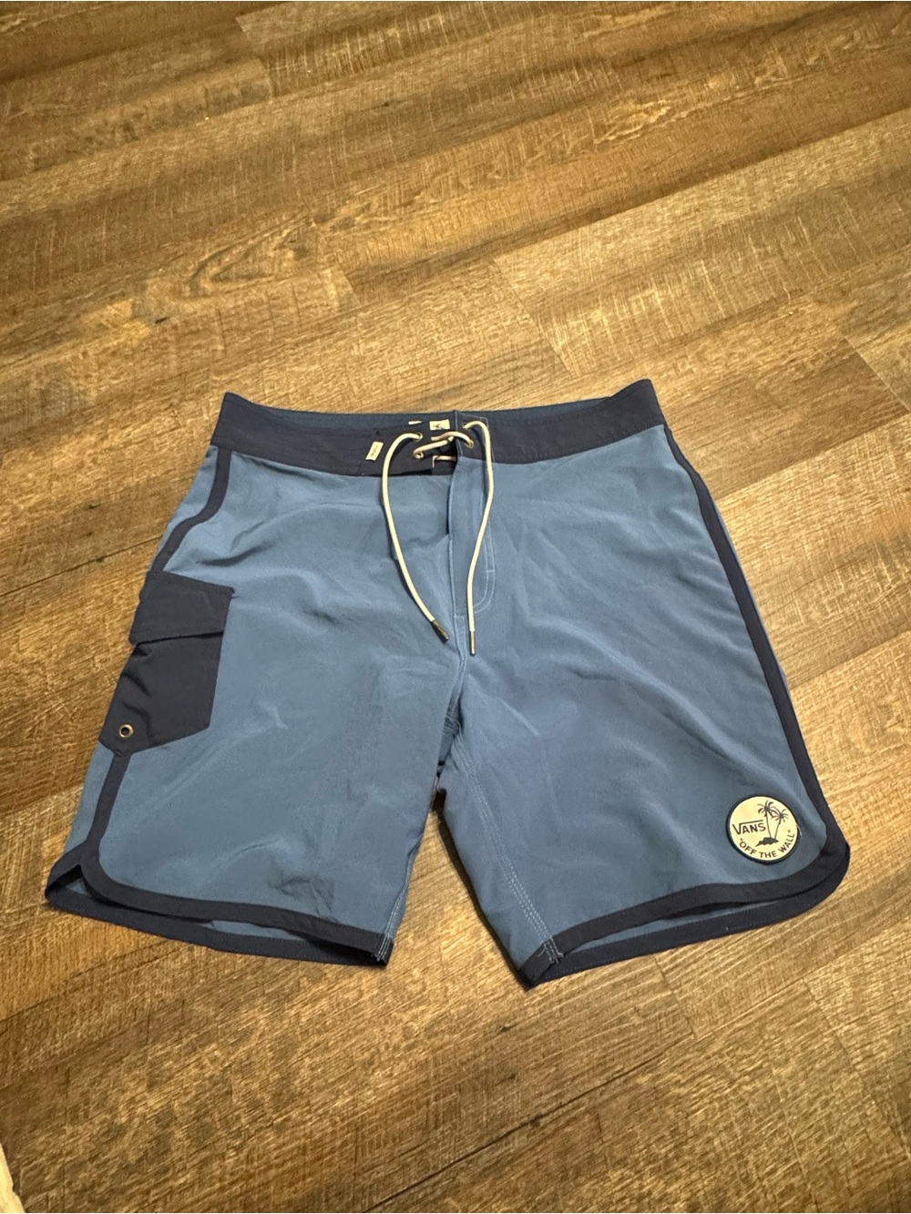 Vans Men’s Blue Everride Scalloped Boardshorts Sz 32